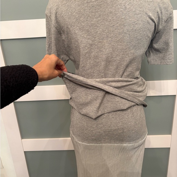 Zara Gray and Silver Twofer Midi Dress - Picture 5 of 6